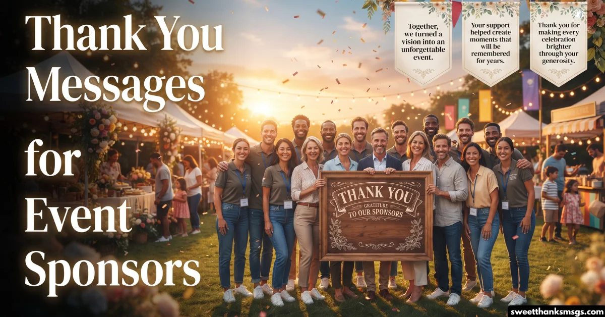 Thank You Messages for Event Sponsors