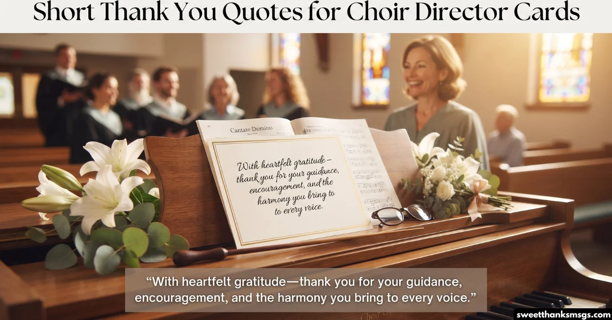 Short Thank You Quotes for Choir Director Cards