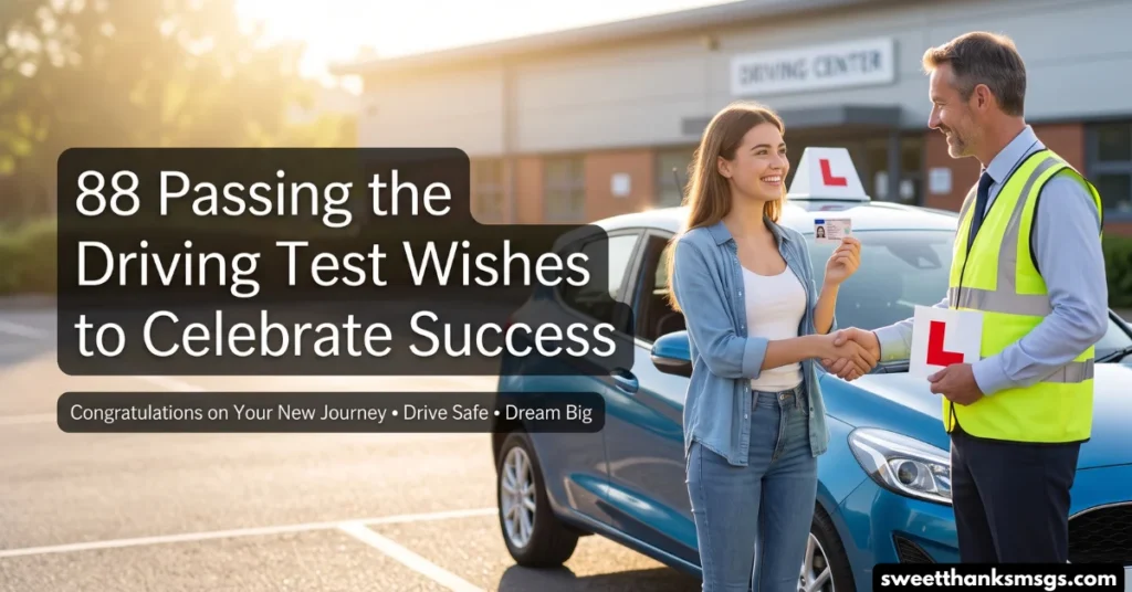 88 Passing the Driving Test Wishes to Celebrate Success 88 Passing the Driving Test Wishes to Celebrate Success