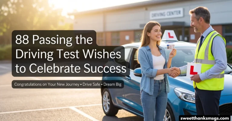 88 Passing the Driving Test Wishes to Celebrate Success