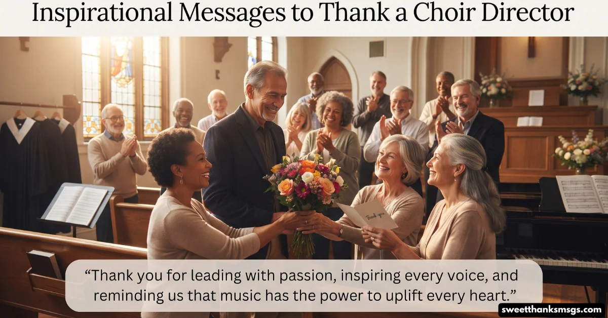 Inspirational Messages to Thank a Choir Director