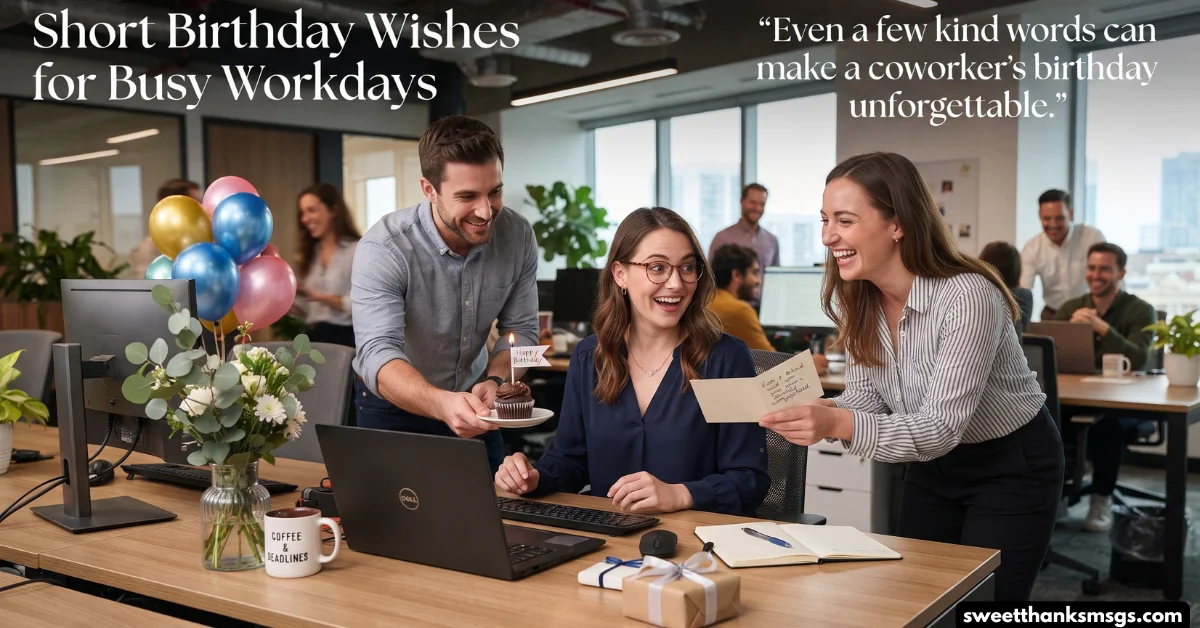 Short Birthday Wishes for Busy Workdays