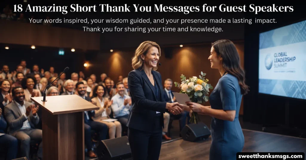 18 Amazing Short Thank You Messages for Guest Speakers
