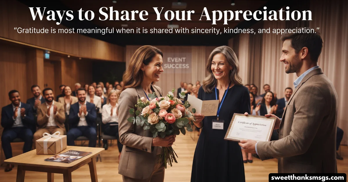 Ways to Share Your Appreciation