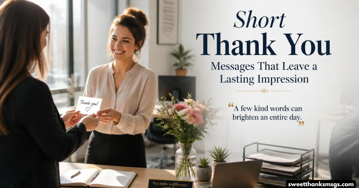 Short Thank You Messages That Leave a Lasting Impression