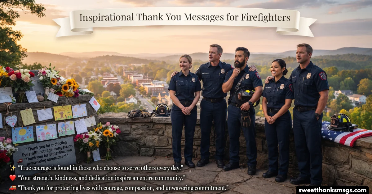 Inspirational Thank You Messages for Firefighters