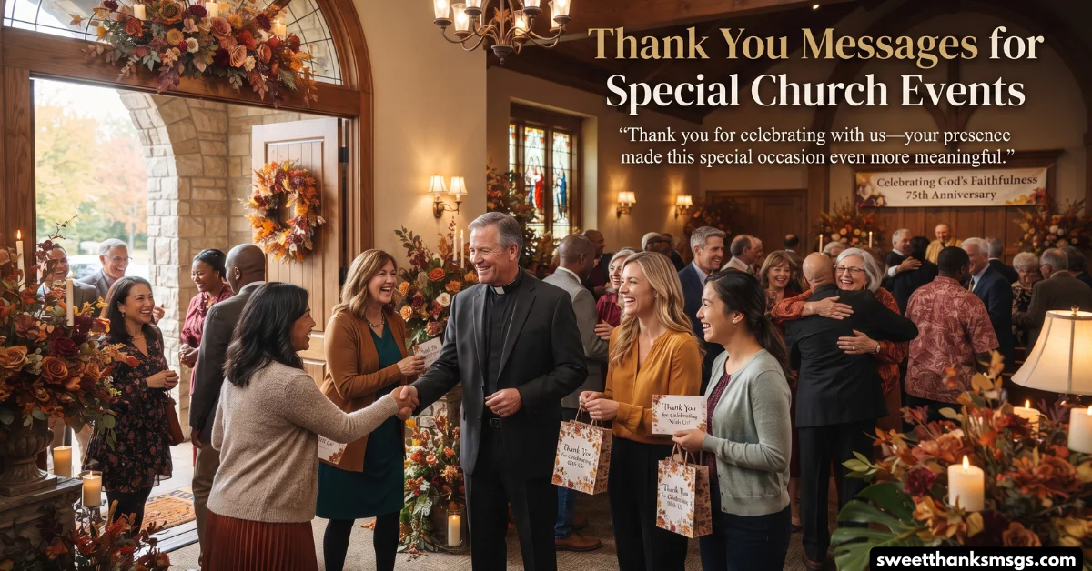 Thank You Messages for Special Church Events