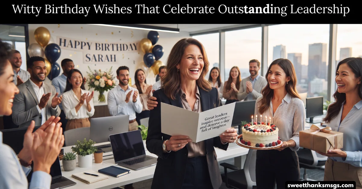 Witty Birthday Wishes That Celebrate Outstanding Leadership