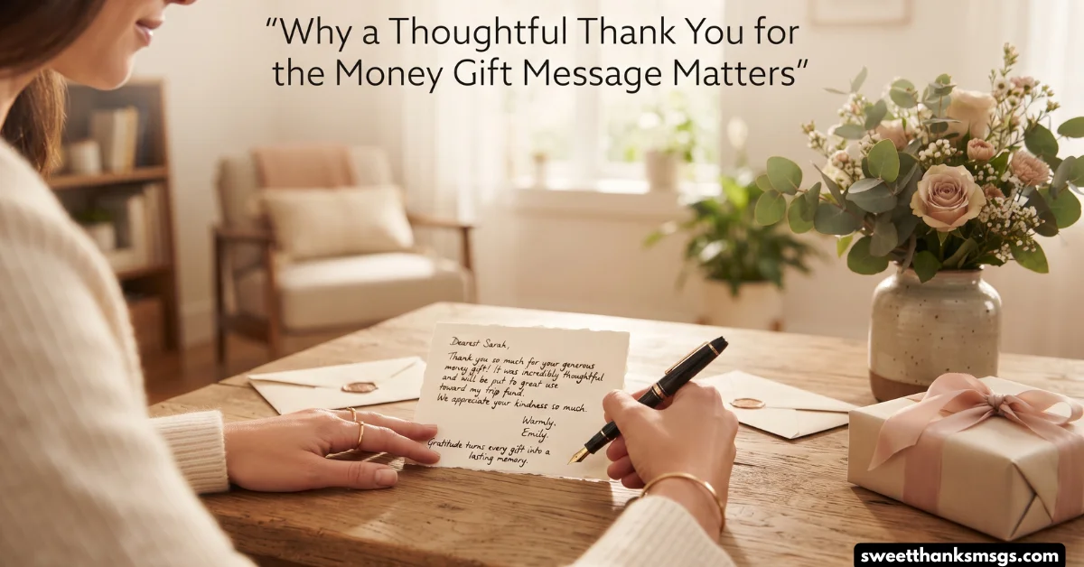 Why a Thoughtful Thank You for the Money Gift Message Matters