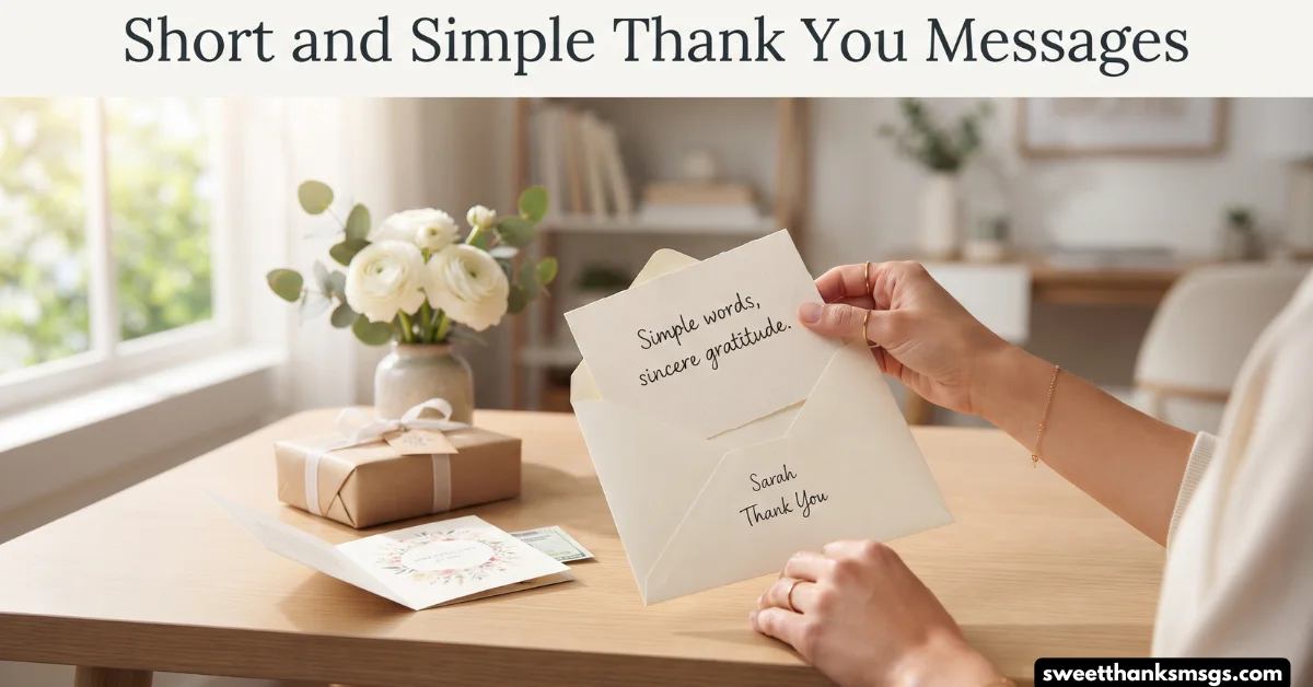 Short and Simple Thank You Messages