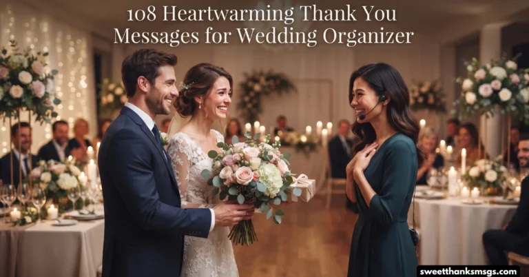108 Heartwarming Thank You Messages for Wedding Organizer