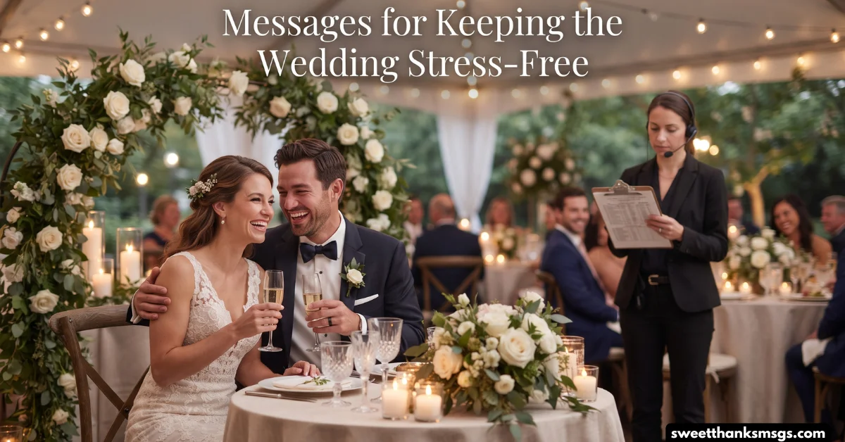 Messages for Keeping the Wedding Stress-Free