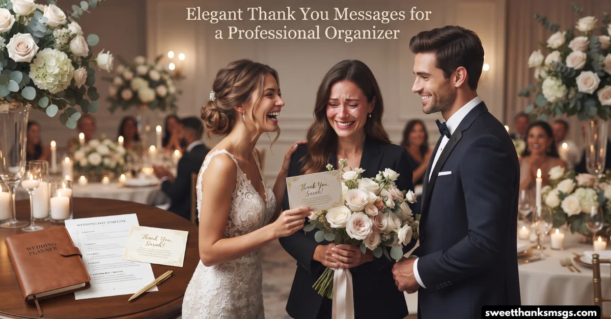 Elegant Thank You Messages for a Professional Organizer