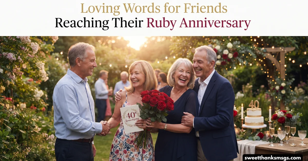 Loving Words for Friends Reaching Their Ruby Anniversary
