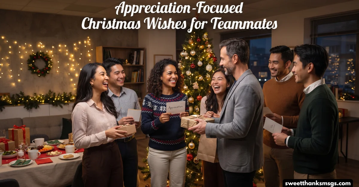 Appreciation-Focused Christmas Wishes for Teammates