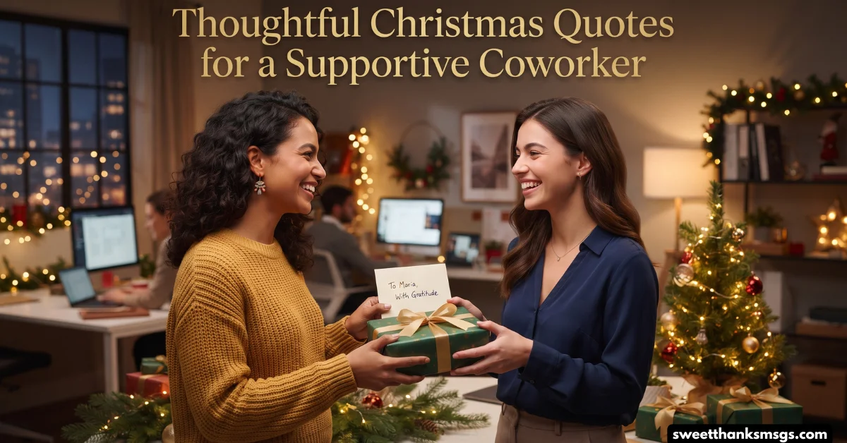 Thoughtful Christmas Quotes for a Supportive Coworker