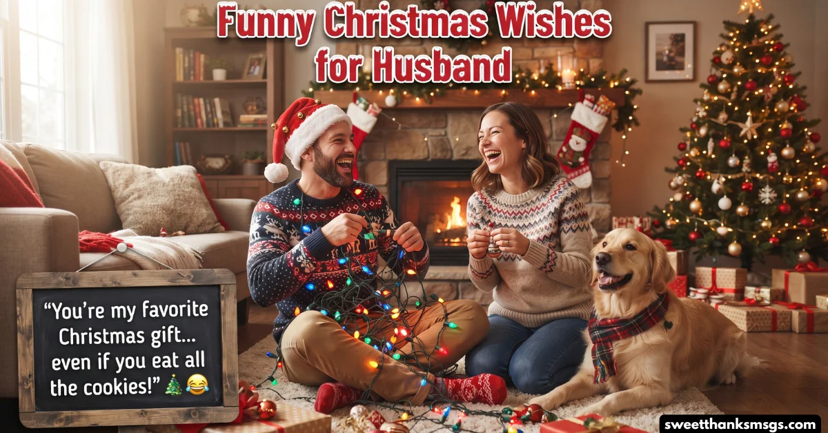 Funny Christmas Wishes for Husband