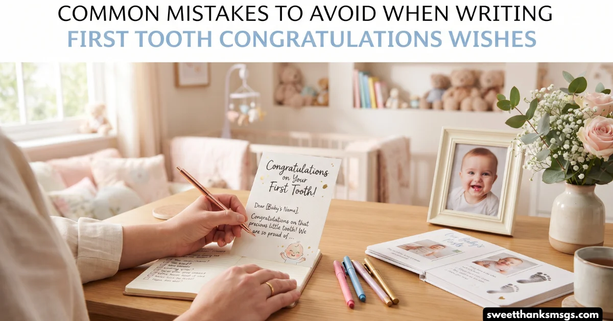 Common Mistakes to Avoid When Writing First Tooth Congratulations Wishes