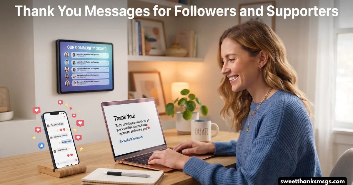 Thank You Messages for Followers and Supporters