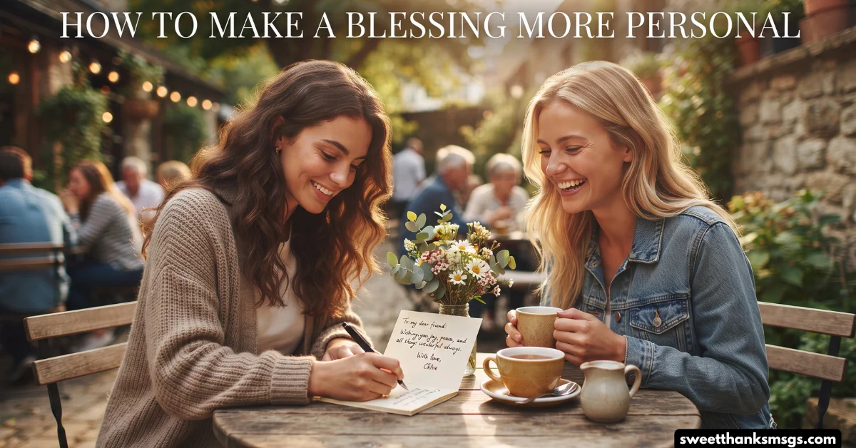 How to Make a Blessing More Personal