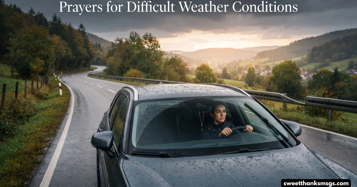 Prayers for Difficult Weather Conditions