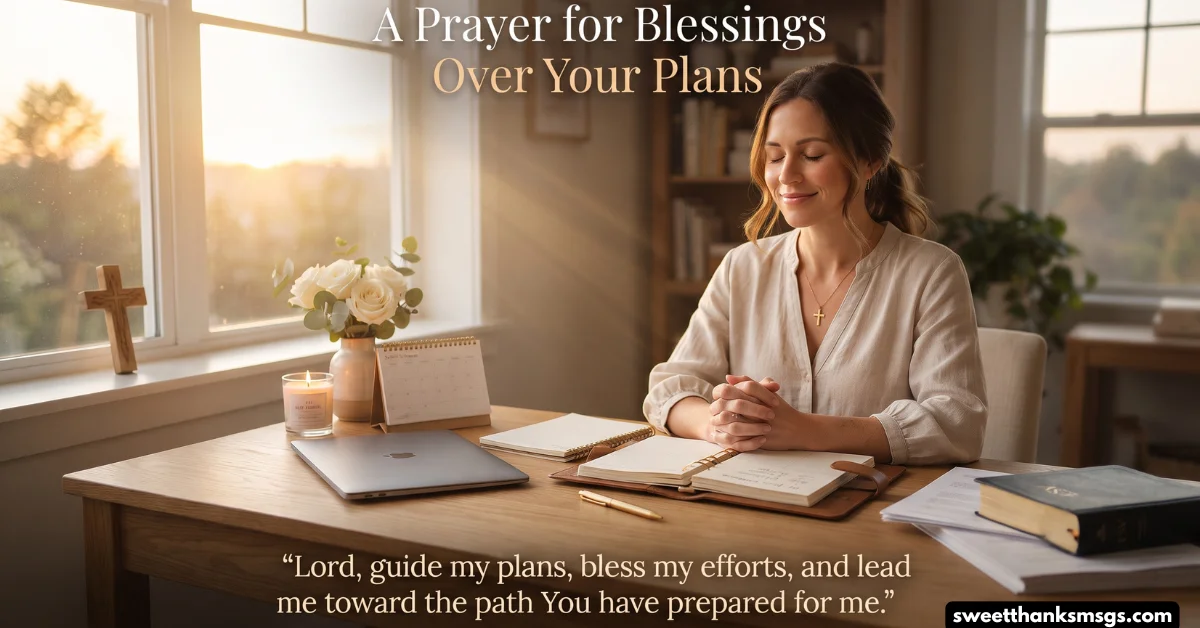 A Prayer for Blessings Over Your Plans