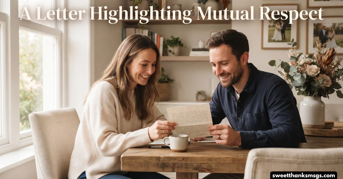 A Letter Highlighting Mutual Respect