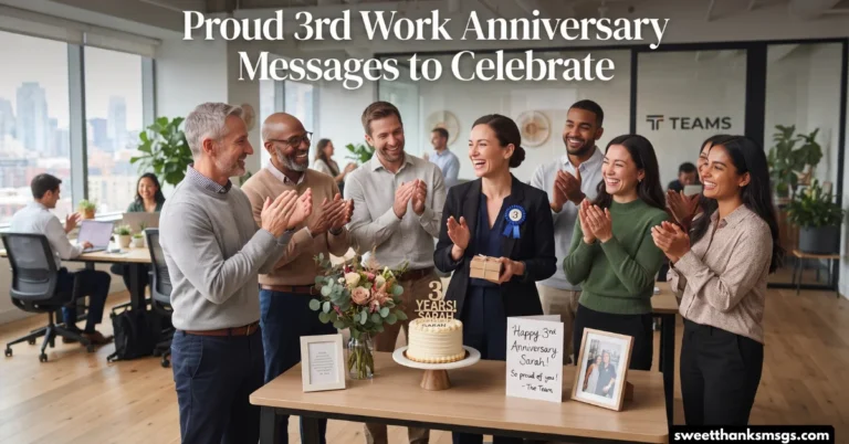 Proud 3rd Work Anniversary Messages to Celebrate