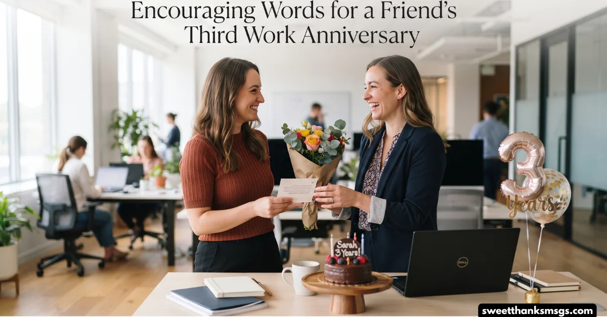 Encouraging Words for a Friend's Third Work Anniversary