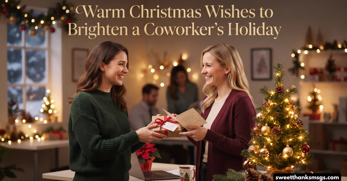 Warm Christmas Wishes to Brighten a Coworker's Holiday
